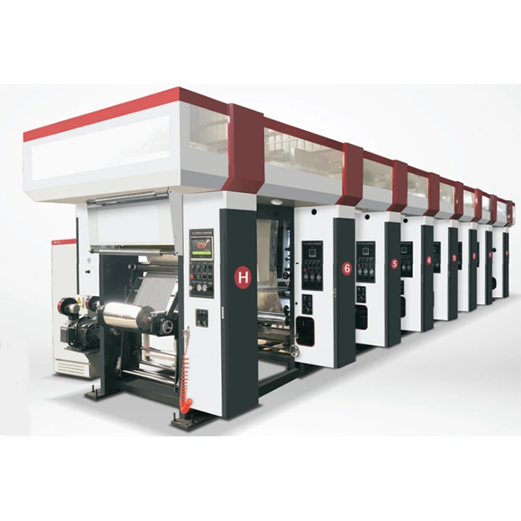 3-12 cores automatizaram o motor automático automatizado do vetor da máquina de impressão três da rotogravura