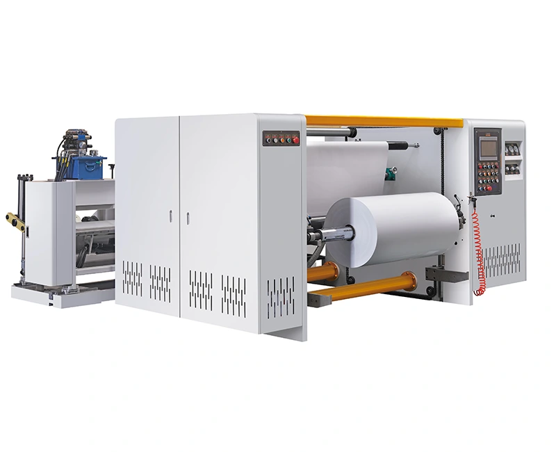 Máquina computadorizada de corte e rebobinamento