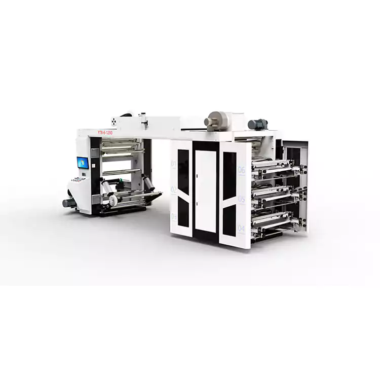 O múltiplo de alta velocidade da impressora flexográfica colore o tipo máquina de pilha do saco de plástico de impressão